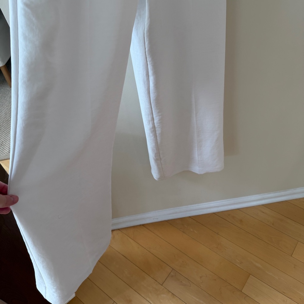 Abercrombie & Fitch Strapless Premium Crepe Wide Leg Jumpsuit White Small NWT - Picture 5 of 16